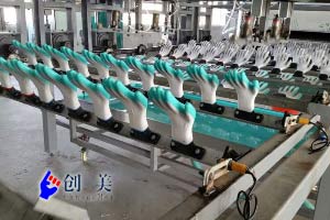 PU掛膠手套生產線